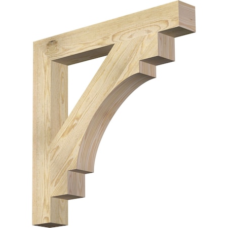 Merced Block Rough Sawn Bracket, Douglas Fir, 4W X 30D X 30H